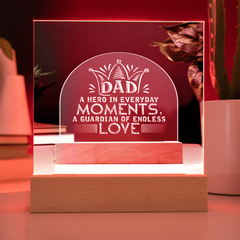 Dad, A Hero of Everyday Moments, A Guardian of Endless Love - Father's Day Plaque
